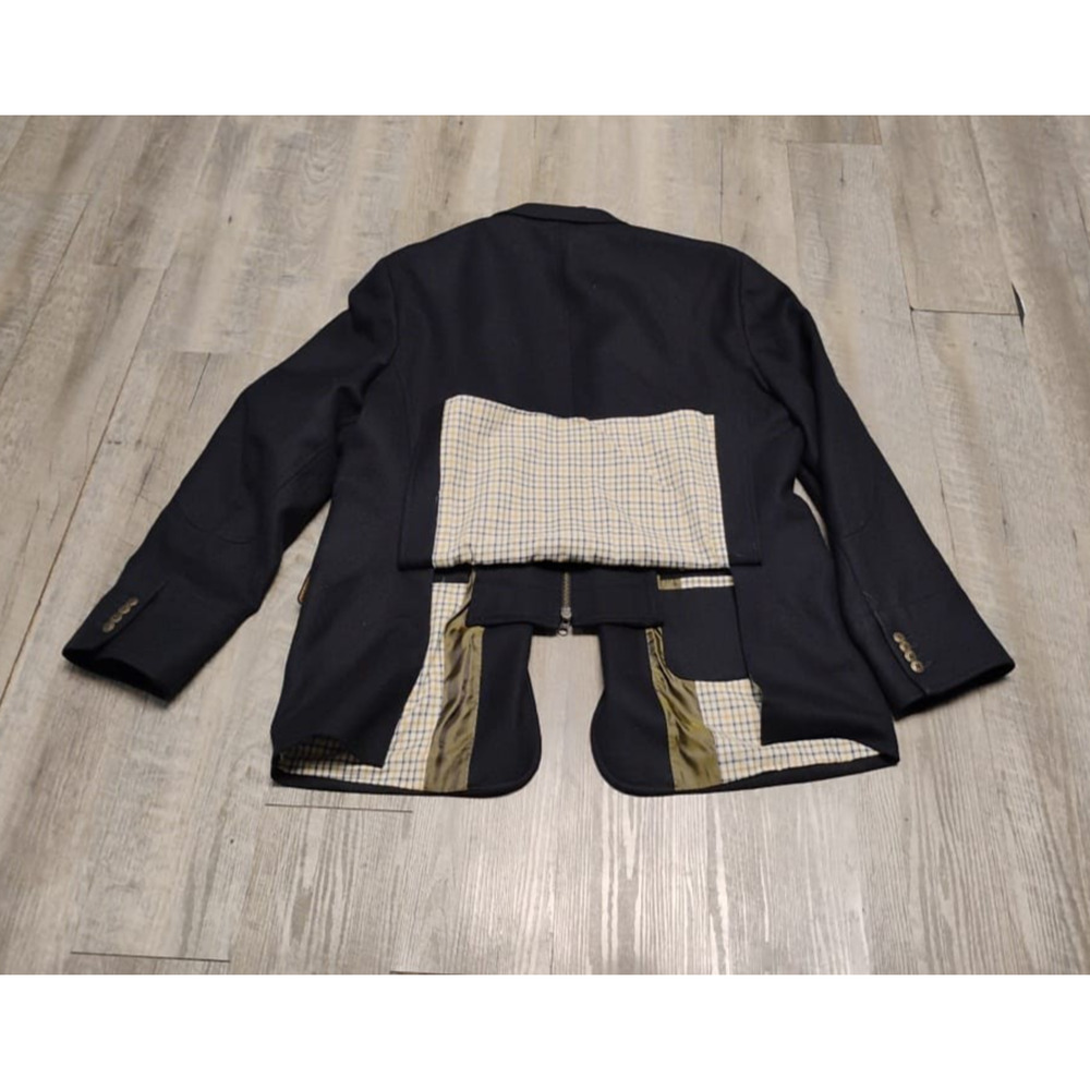 Kroon Ritchie Navy blue Hybrid Sport Coat Blue Blazer Wool Cashmere 46R $425 - Picture 6 of 16